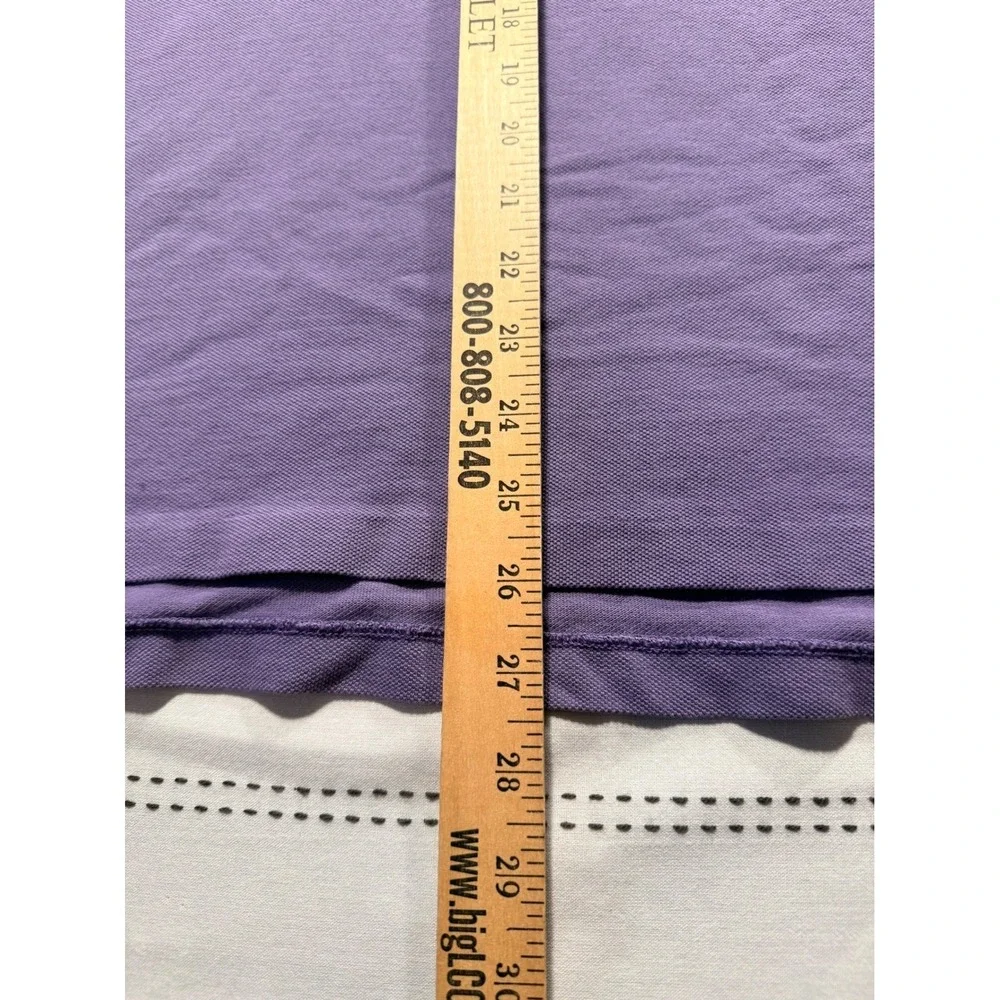 Polo Ralph Lauren Mens Purple Short Sleeve Cotton Pique Polo Shirt Size M Yellow